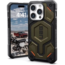 Чехол для iPhone Urban Armor Gear UAG Monarch Pro Magsafe Kevlar Elemental Green (11422111397B) for iPhone 15 Pro: Цвет зеленый