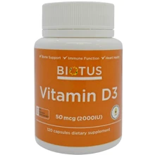 Biotus Vitamin D3, 2000 ME, 120 Capsules (BIO-530081): Тип Витамин D