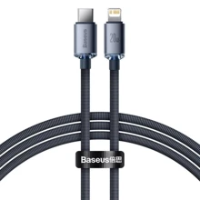 Кабель Baseus Cable USB-C to Lightning Crystal Shine 20W 1.2m Black (CAJY000201): Тип USB-C - Lightning