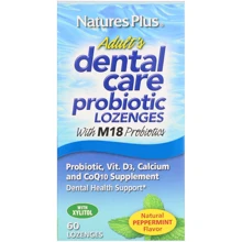 Nature's Plus, Adult's Dental Care Probiotic, Natural Peppermint Flavor, 60 Lozenges (NAP-04383): Тип Пробиотики
