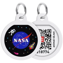 Адресник металевий WAUDOG Smart ID з паспортом QR малюнок NASA 30 мм (230-0147): Виробник WAUDOG