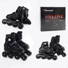 Раздвижные ролики Best Roller колеса PU 5784-50 M (35-38) Черные: Цвет черный