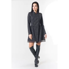 Сукня FLFashion Селеста ЛПС 1585 50 чорне повсякденне до середини стегна: Склад Еластан, поліестер