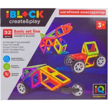 Конструктор магнитный IBLOCK PL-921-259 32 деталей: Количество деталей, шт. 32