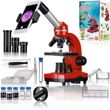 Мікроскоп Bresser Junior Biolux SEL 40x-1600x Red з набором для дослідів та адаптером для смартфона (8855600E8G000): Тип Оптические