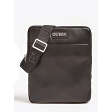 Мужская сумка планшет Guess Dan PU Mini Flat Crossbody черная (HMDNPUP0324-BLA): Пол Мужской