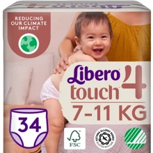 Підгузки Libero Touch трусики 4 (34) шт: Тип Подгузники-трусики
