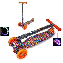 Детский самокат MAXI. Candies (складная ручка, светящиеся колёса) 400285193: Количество колес 4