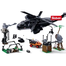 Конструктор SLUBAN M38-B0775 поліція, вертоліт, машина, фігурки, 830дет, 57-38-9см: Виробник Sluban