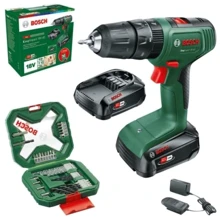 Аккумуляторный ударный инструмент Bosch EasyImpact 18V-40 + 2x аккумулятора 2.0 Ач + набор из 34 предметов (AC Xline) + зарядное устройство AL 18V-20 + кейс (06039D8109): Производитель Bosch