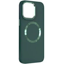 Чехол для iPhone TPU Case Bonbon Metal Style with MagSafe Army Green for iPhone 15: Цвет зеленый