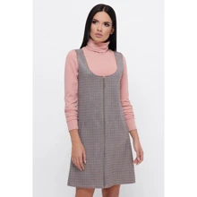 Сарафан FashionUp SRF-1798A 44 серый повседневный до середины бедра: Состав Полиэстер, Эластан