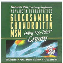 Nature's Plus, Advanced Therapeutics, Glucosamine Chondroitin MSM, Ultra Rx-Joint Cream, 4 fl oz (118 ml) (NAP-04925): Тип Глюкозамін
