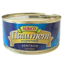 Паштет Agrico з курятини класичний, бляшанка, 300 г: Вид м'яса курятина