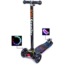 Самокат SCOOTER MAXI PRINT ЧЕРНАЯ МОЛНИЯ: Количество колес 3