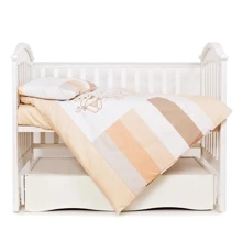 Сменная постель 3 эл. Twins Dolce Друзья зайчики 3060-D-001, beige, бежевая: Тип постельный комплект