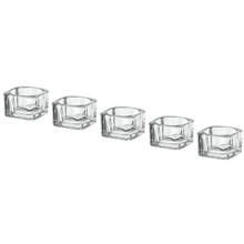 Свічник для чайної свічки ІКЕА Glasig 5х5 см Прозоре скло (00259141): undefined undefined