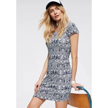 Платье KangaROOS 55725947 46 синее повседневное короткое мини: Состав Эластан, Вискоза