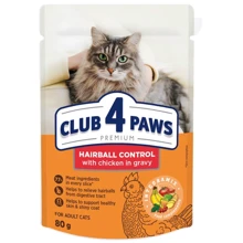Упаковка влажного корма Club 4 Paws Sensitive Digestion с курицей в соусе для взрослых кошек с эффектом выведения шерсти 24х80 г (4820215369299): Тип Влажный корм