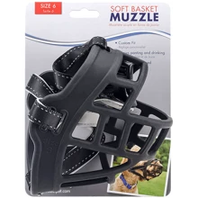 Намордник Coastal Soft Basket Muzzle силиконовый для собак р. 6 черный (01365_BLK06): Производитель Coastal