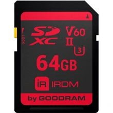 Карта пам'яті GOODRAM 128GB IRDM SDXC V60 UHS-II U3 (IR-S6B0-1280R11): Тип карти SDXC