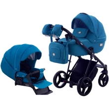 Коляска 2 в 1 Adamex Mimi CR37 синий (623863): Тип коляски универсальная коляска (2-в-1)