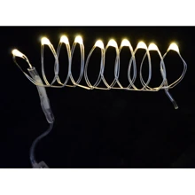Електрогірлянди Yes! Fun LED-нить, 10 ламп, молочно-біла, 0,55 м: Тип Лінійна