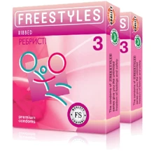 Презервативи FREESTYLES RIBBED 3 шт: Тип Для натуральних відчуттів