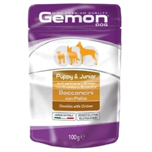 Влажный корм Gemon Dog Wet Puppy & Junior для щенков кусочки с курицей 100 г (70300636): Тип Влажный корм