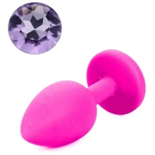 Силиконовая анальная пробка с кристаллом Silicon Pink 04 ( размер S ), SKN-SIL-PINK 04: Для кого Унисекс