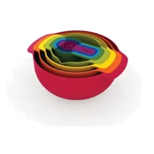 Набір посуду для змішування Joseph Joseph Nest Red 9 пр. (40080): Матеріал Пластик