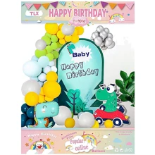 Украшение помещений Фотозона из воздушных шаров T-9016 Happy birthday Дино: undefined undefined