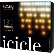 Гирлянда Smart LED Twinkly Icicle AWW 190 Gen II IP44 длина 5м кабель прозрачный: Тип Линейная