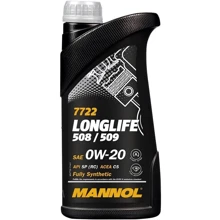 Моторна олія Mannol 7722 O.E.M. Longlife 508/509 0W-20, 1л (MN7722-1): Тип Синтетическое