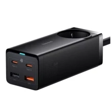 Сетевой фильтр Baseus GaN3 Pro Desktop Powerstrip 65W Black (PSZM000901): Количество розеток, шт 1