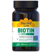 Country Life Biotin 1 mg Биотин 100 таблеток: Тип Витамин B