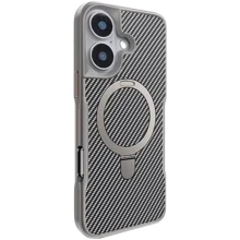Чохол для iPhone Mobile Case TPU+PC Metal Buttons with MagSafe Carbon Grey для iPhone 16: Колір серый