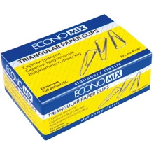 Комплект скрепок треугольных Economix 25 мм / 100 шт/уп., 10 упаковок (E41001): undefined undefined