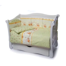 Постельный комплект 4 эл. Twins Comfort New бампер подушки 4052-C-109, Медуны, светло-зеленый: Тип постельный комплект