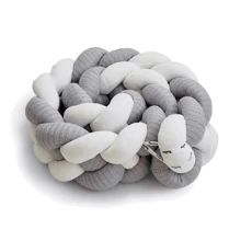 Бампер - косичка Twins 4-х прядная 240 см Pastel 2020-K4-240P-10, grey: Тип Защитное ограждение для кроватки