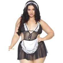 Костюм французской горничной Leg Avenue Roleplay Fantasy French Maid + 1X-2X Black/White: Для кого Для женщин