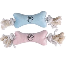 Іграшка для цуценят Flamingo Puppy Plush Bone м'яка плюшева кістка на канаті 22х7.5х4 см (43204): Виробник Flamingo