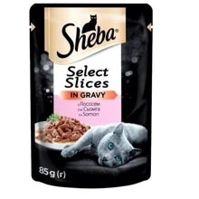 Консервы для кошек Sheba Select Slices in Gravy с лососем в соусе 85 г: Тип Влажный корм