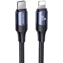 Кабель Usams Cable USB-C to Lightning PD 20W 2m Black (US-SJ522): Тип USB-C - Lightning