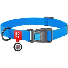 Нашийник WAUDOG Waterproof, водостійкий, пластикова пряжка-фастекс 25 мм 31-49 см Блакитний (27722): Виробник WAUDOG