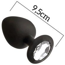 Анальная пробка с кристаллом MAI Attraction Toys №49 Black L: Для кого Унисекс