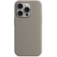 Чехол для iPhone Monblan Silicone Case MagSafe Clay for iPhone 15 Pro: Цвет серый