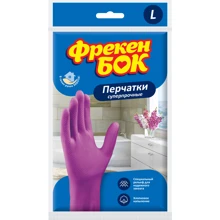 Перчатки Фрекен Бок резиновые универсальные крепкие L: Вид Универсальные