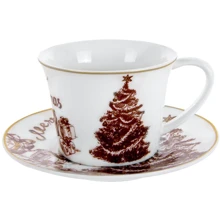 Чашка с блюдцем Lefard Merry Christmas для чая 2 пр. (924-744): Тип Чашка с блюдцем