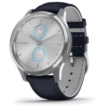 Смарт-часы Garmin Vivomove Luxe Silver stainless steel case with navy Italian leather band (010-02241-00): Производитель Garmin
